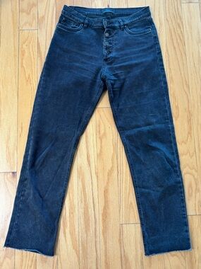 IKKS High Rise Straight Cropped Jeans, size 28